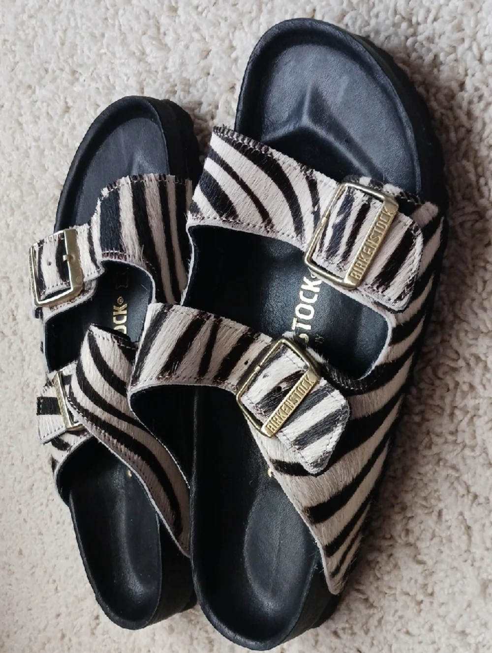 Birkenstock Arizona Exquisite Zebra, Size 39 N, New In Box - Picture 4 of 5